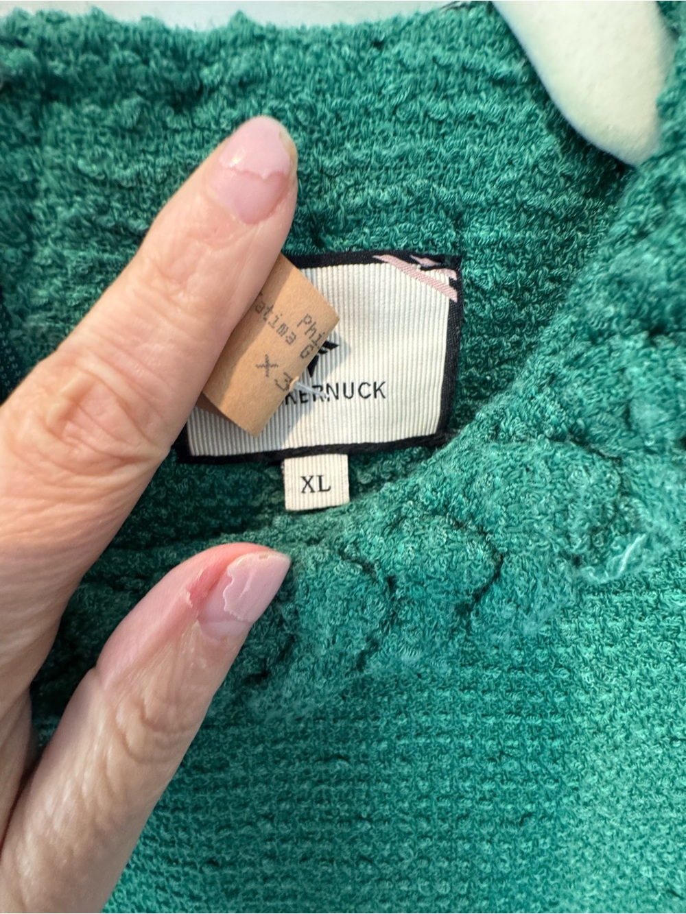 Tuckernuck Emerald Green Tweed Jacky Braided-Trim Knit Shift Dress - Picture 2 of 2